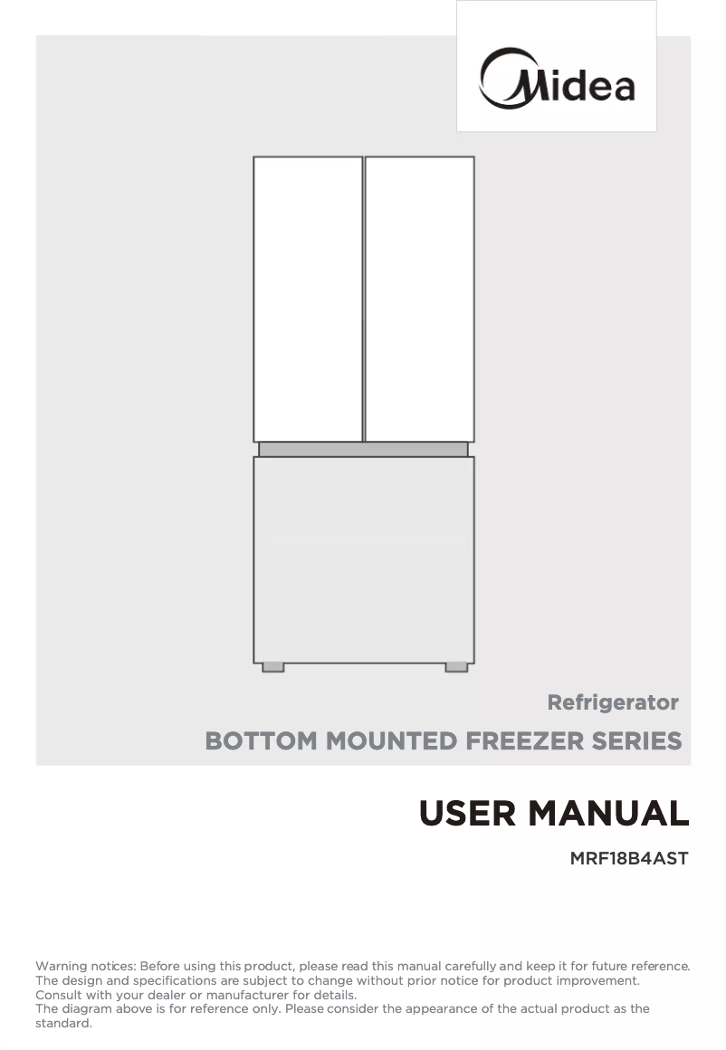 Page n°1 - Manuel utilisateur Midea MRF18B4AST