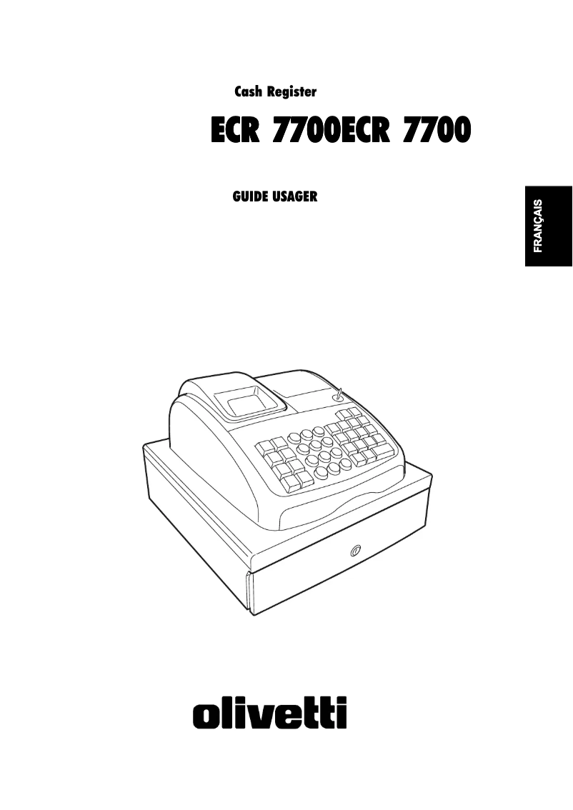 Page 1 de la notice Manuel utilisateur Olivetti ECR 7700