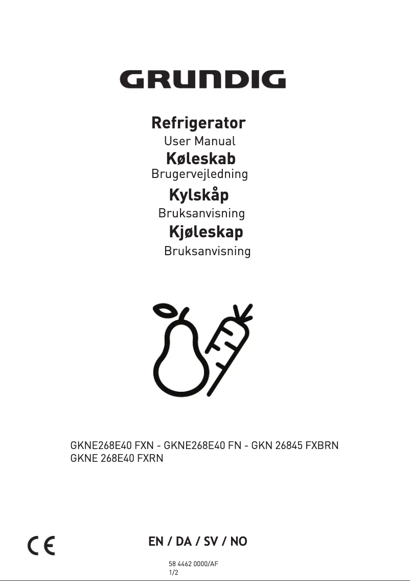 Página 1 del manual Manual de usuario Grundig GKNE 268E40 FXRN