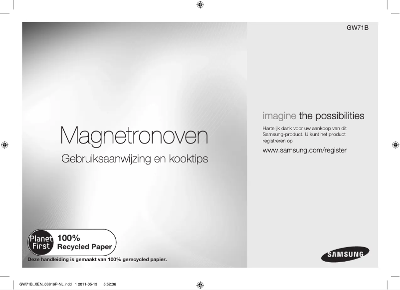 Page n°1 - Manuel utilisateur Samsung GW71B