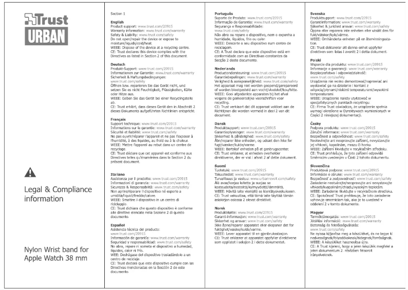 Page 1 de la notice Manuel utilisateur Trust 20991