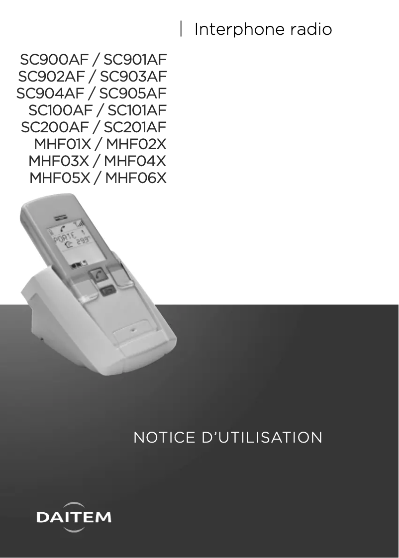 Page n°1 - Manuel utilisateur Daitem MHF05X