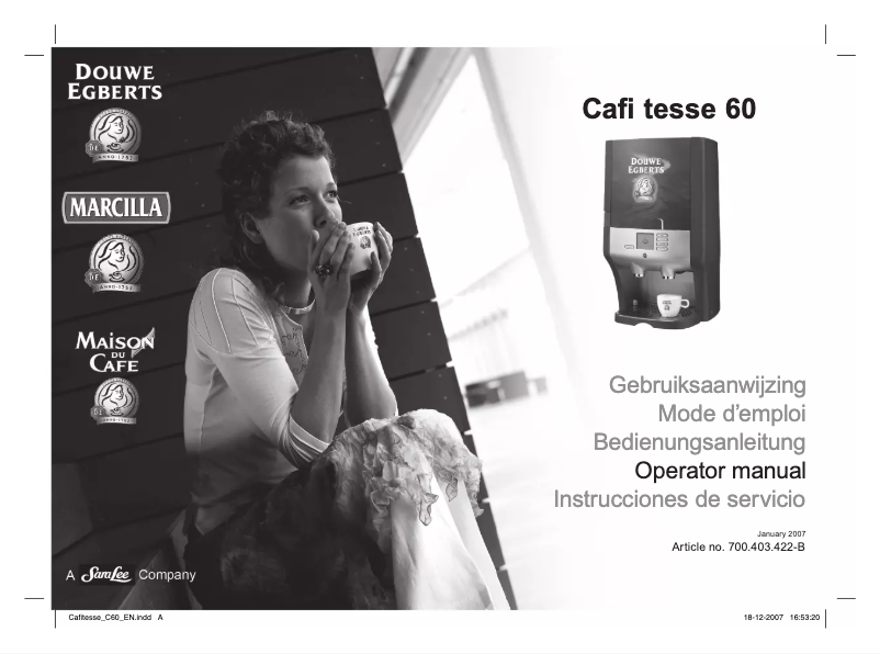 Page n°1 - Manuel utilisateur Douwe Egberts Cafitesse 60