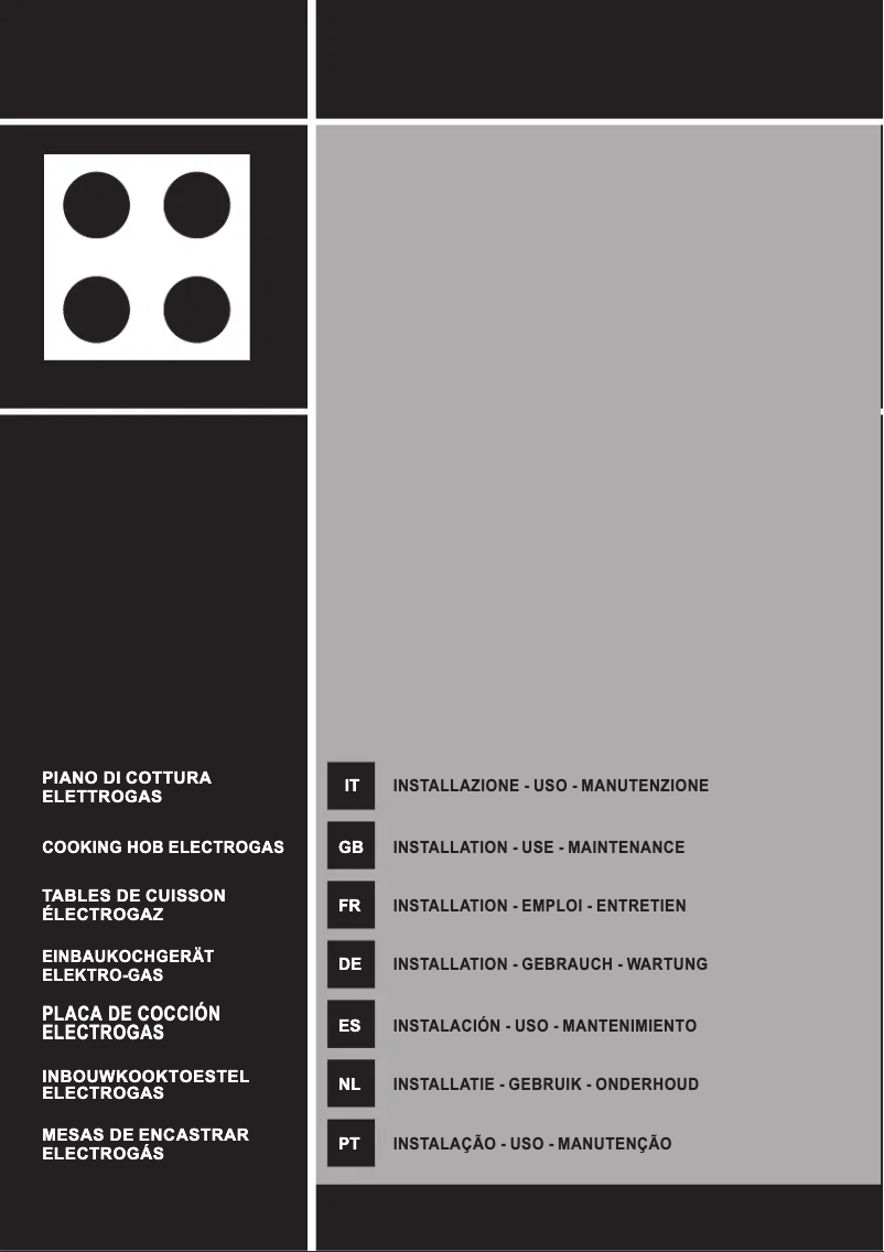 Page 1 de la notice Manuel utilisateur Candy PG952/1SXGH