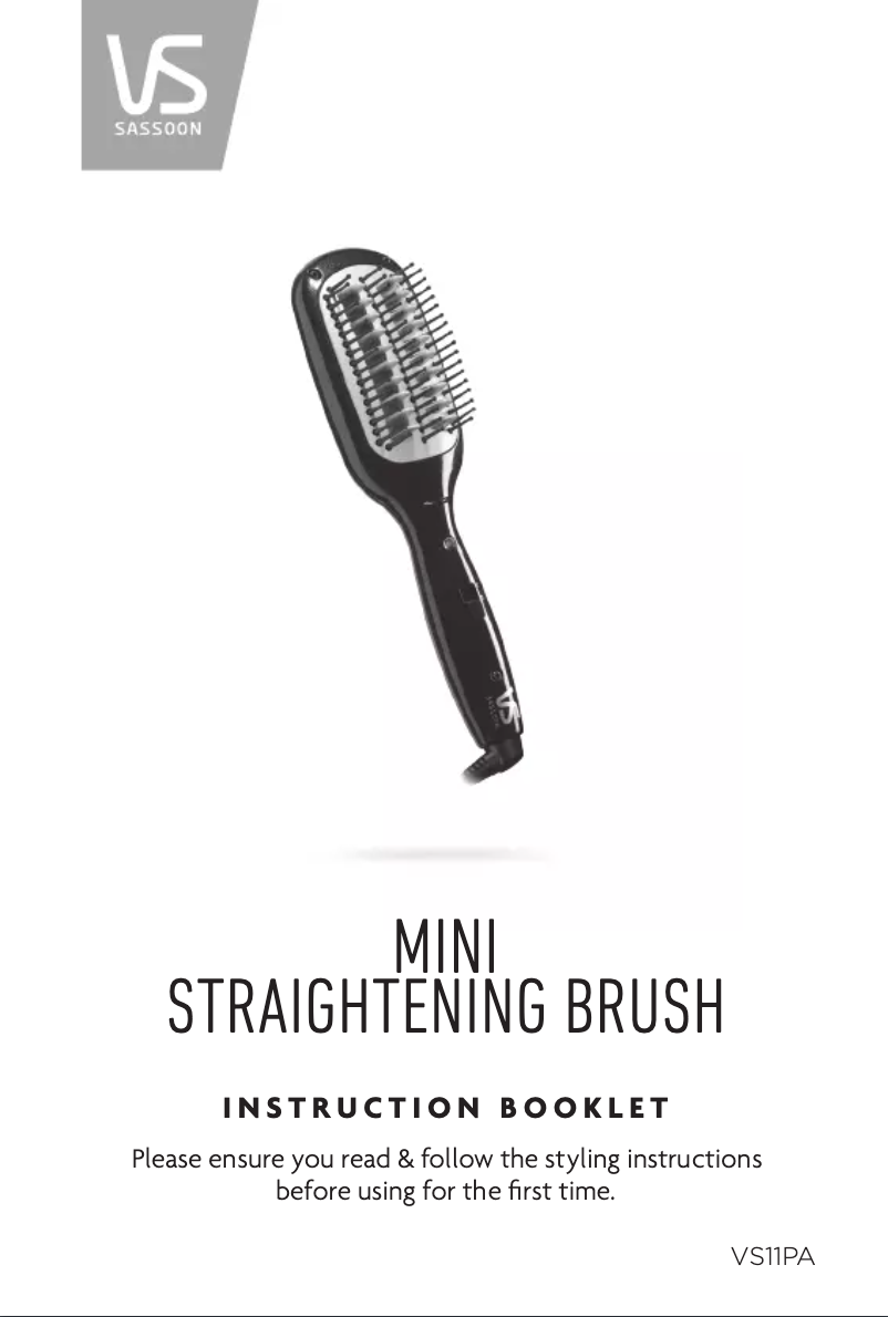 Página 1 del manual Manual de usuario VS Sassoon Mini Brush VS11PA