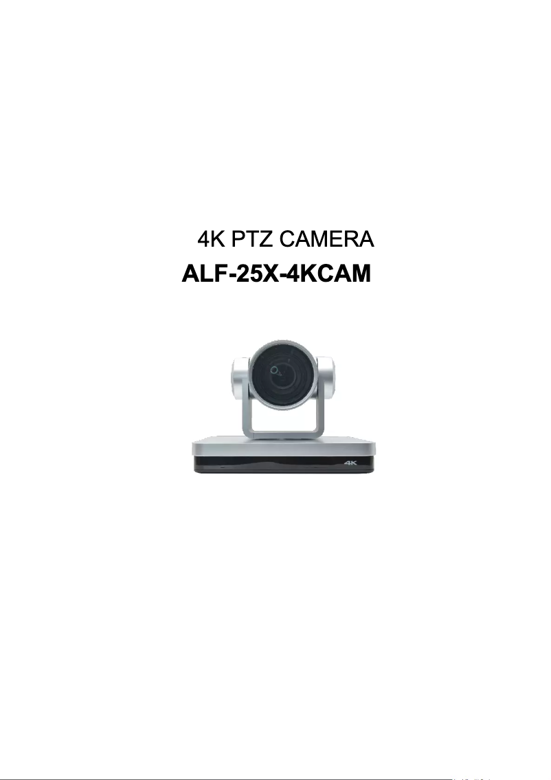 Image de la première page du manuel de l'appareil ALF-25X-4KCAM