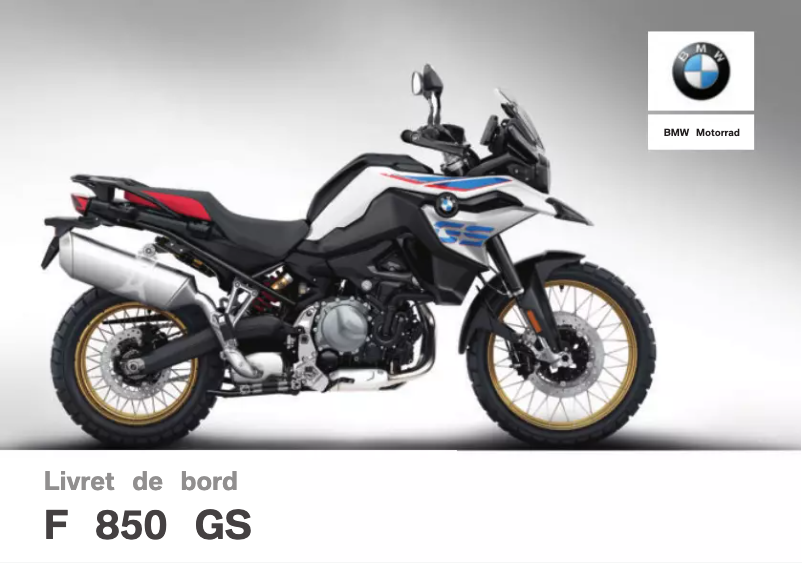 Page n°1 - Manuel utilisateur BMW F 850 GS (2018)
