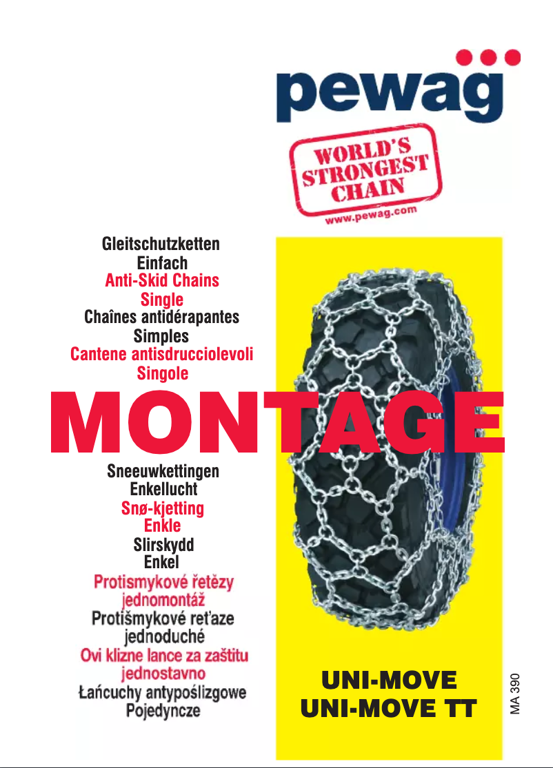 Page n°1 - Manuel utilisateur Pewag Unimove TT