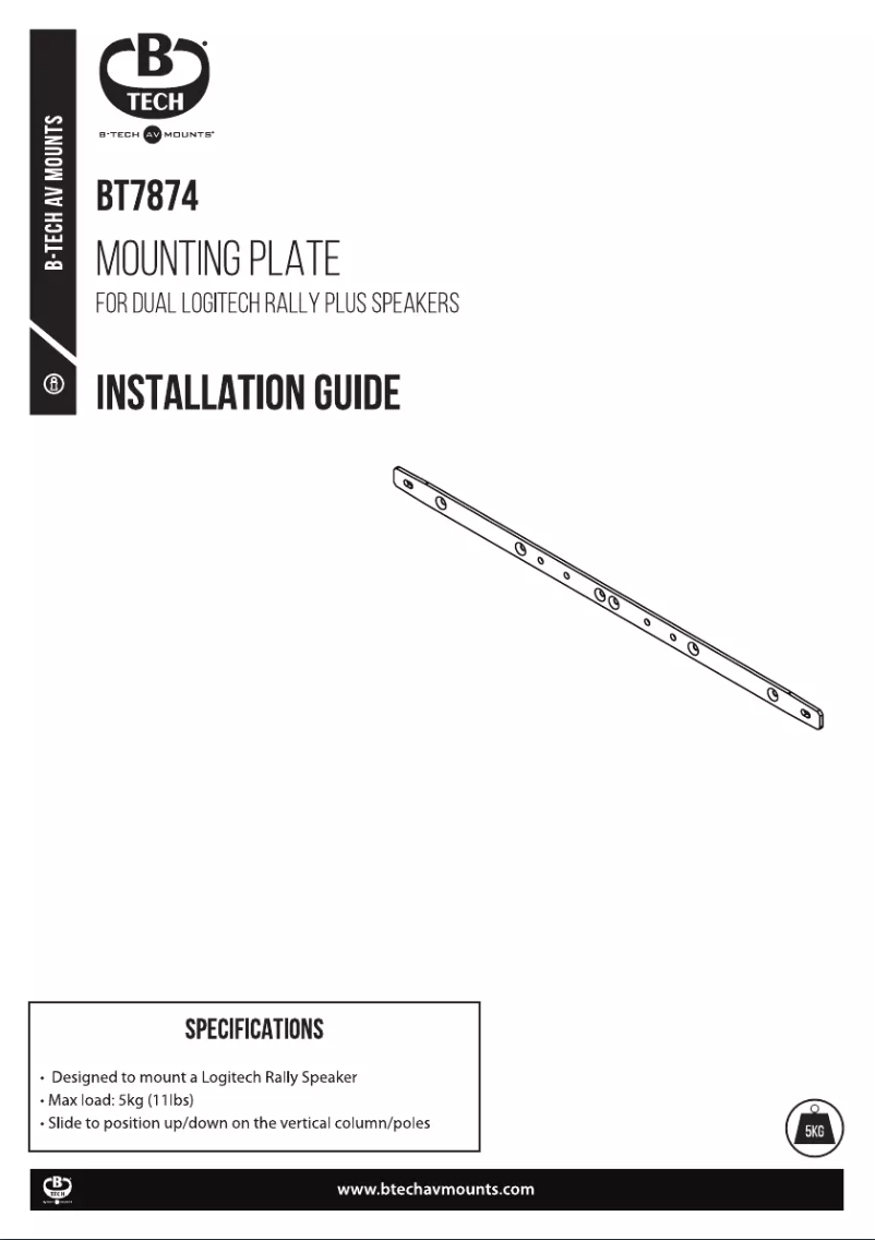 Page n°1 - Manuel utilisateur B-Tech BT7874