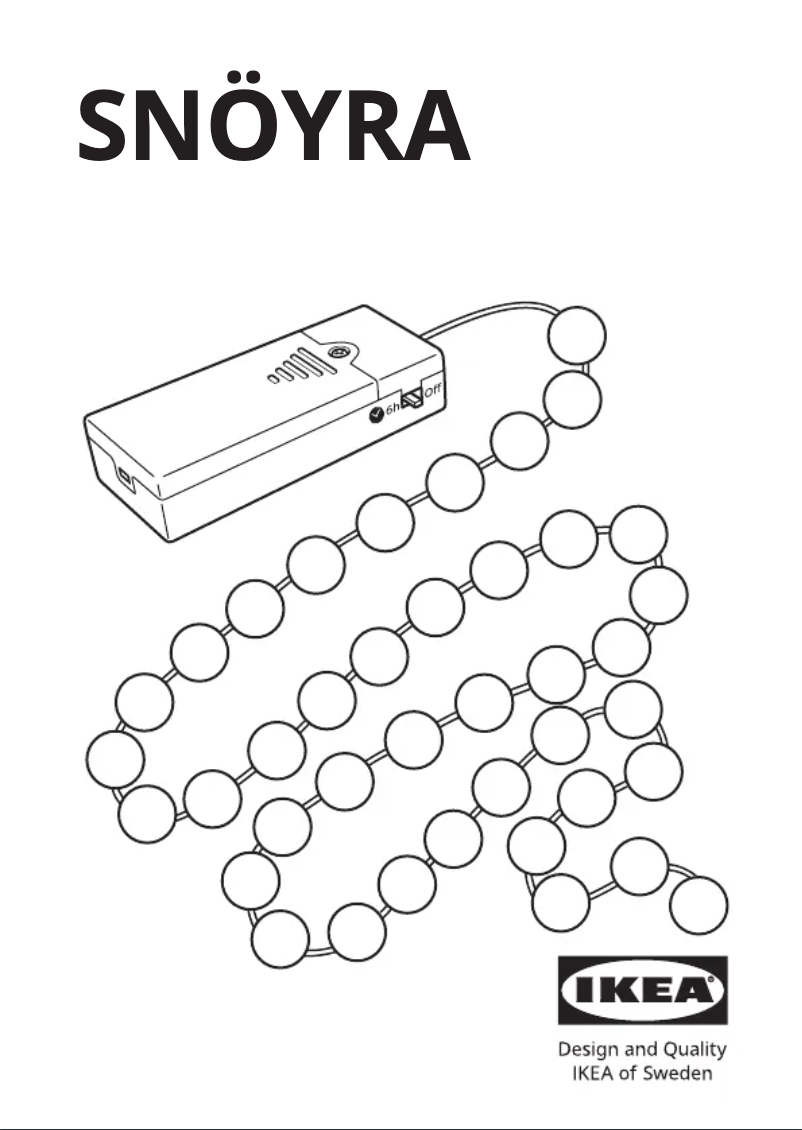 Page 1 de la notice Manuel utilisateur Ikea SNÖYRA 103.647.59