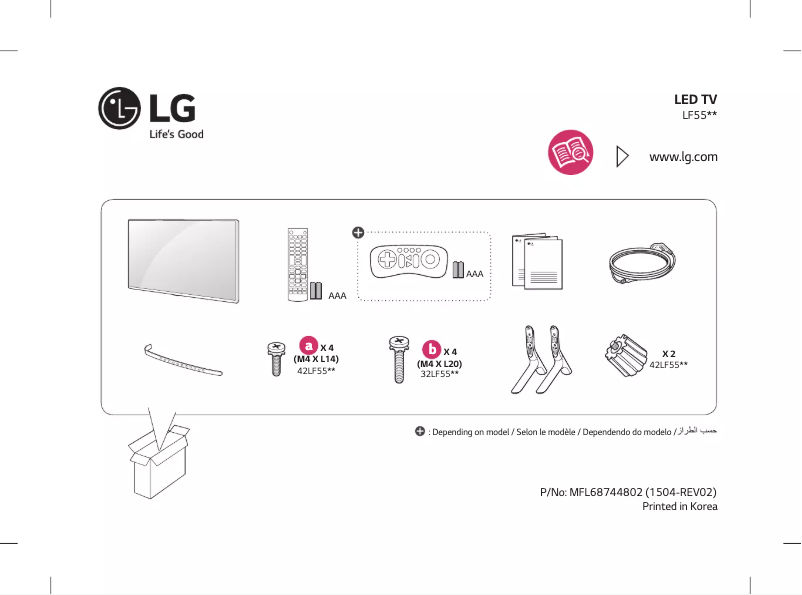 Página 1 del manual Manual de usuario LG 32LF550A