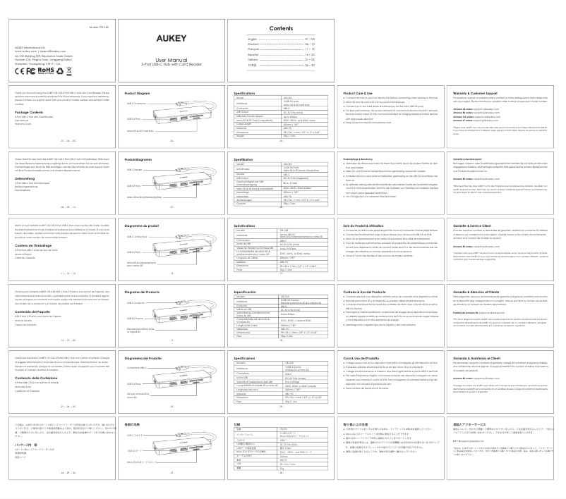 Imagen de la primera página del manual del dispositivo CB-C65
