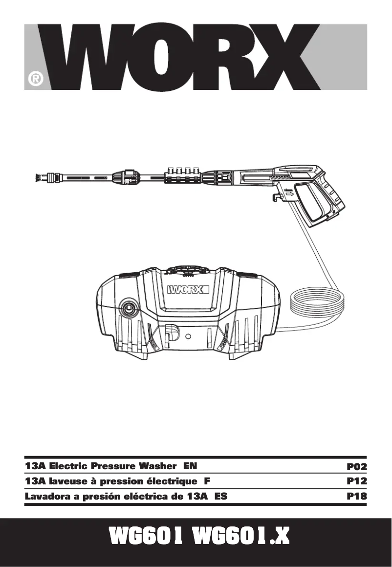 Page n°1 - Manuel utilisateur Worx WG601