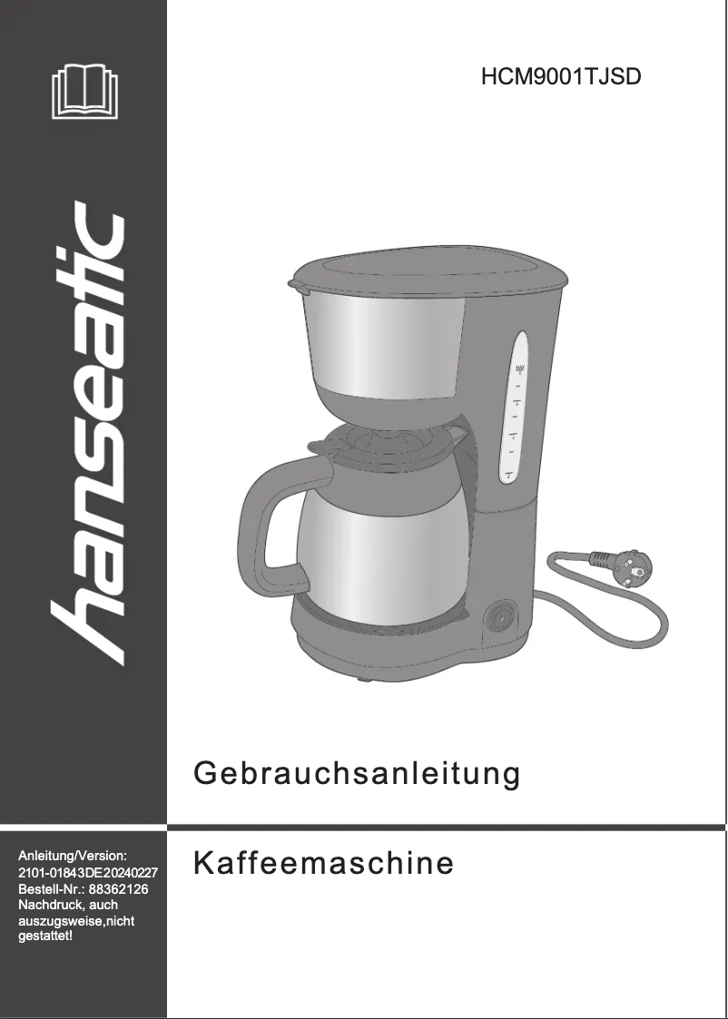 Page n°1 - Manuel utilisateur Hanseatic HCM9001TJSD