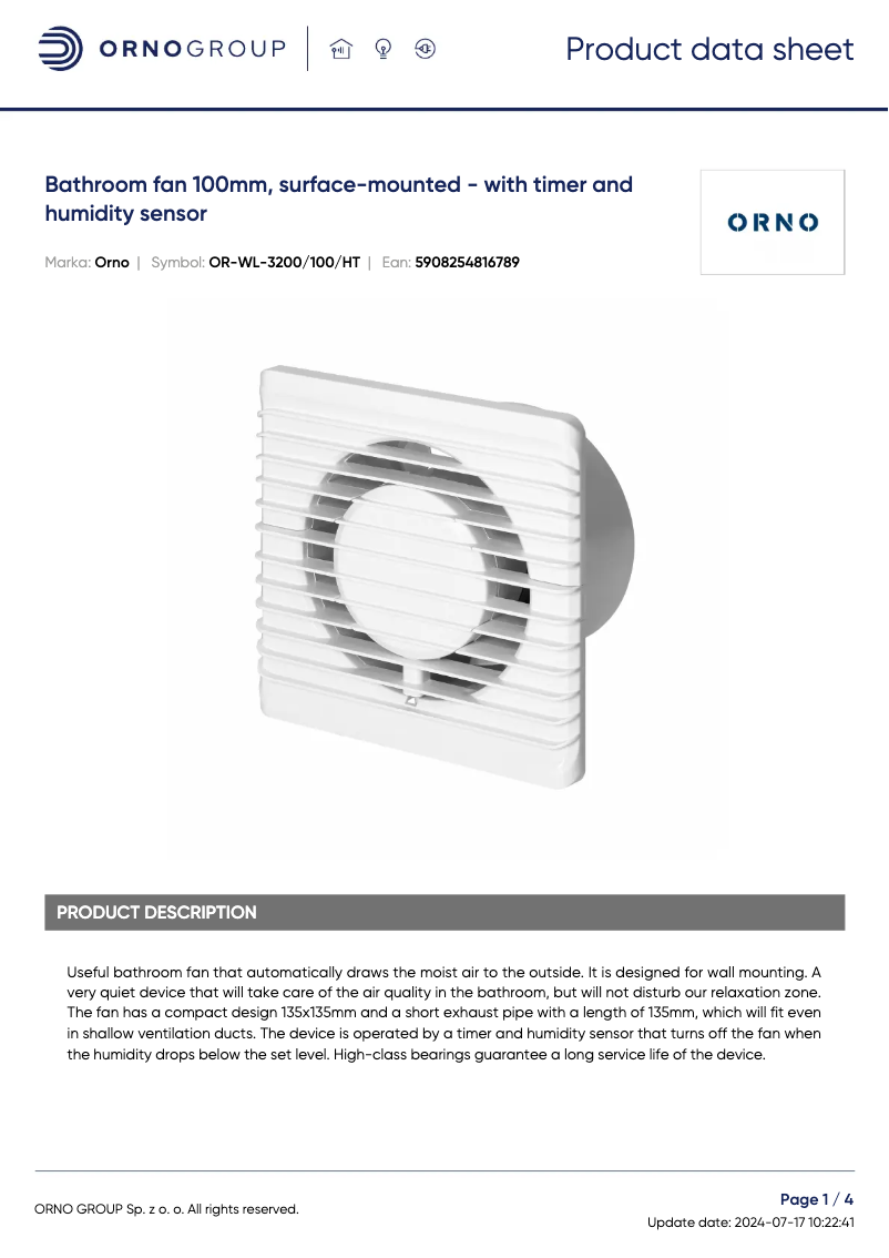 Imagen de la primera página del manual del dispositivo OR-WL-3200/100/HT