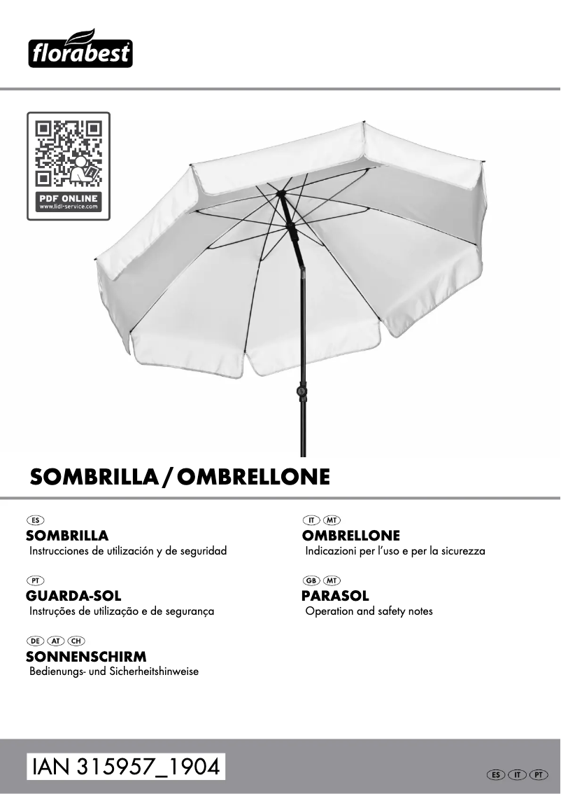 Page 1 de la notice Manuel utilisateur Florabest IAN 315957