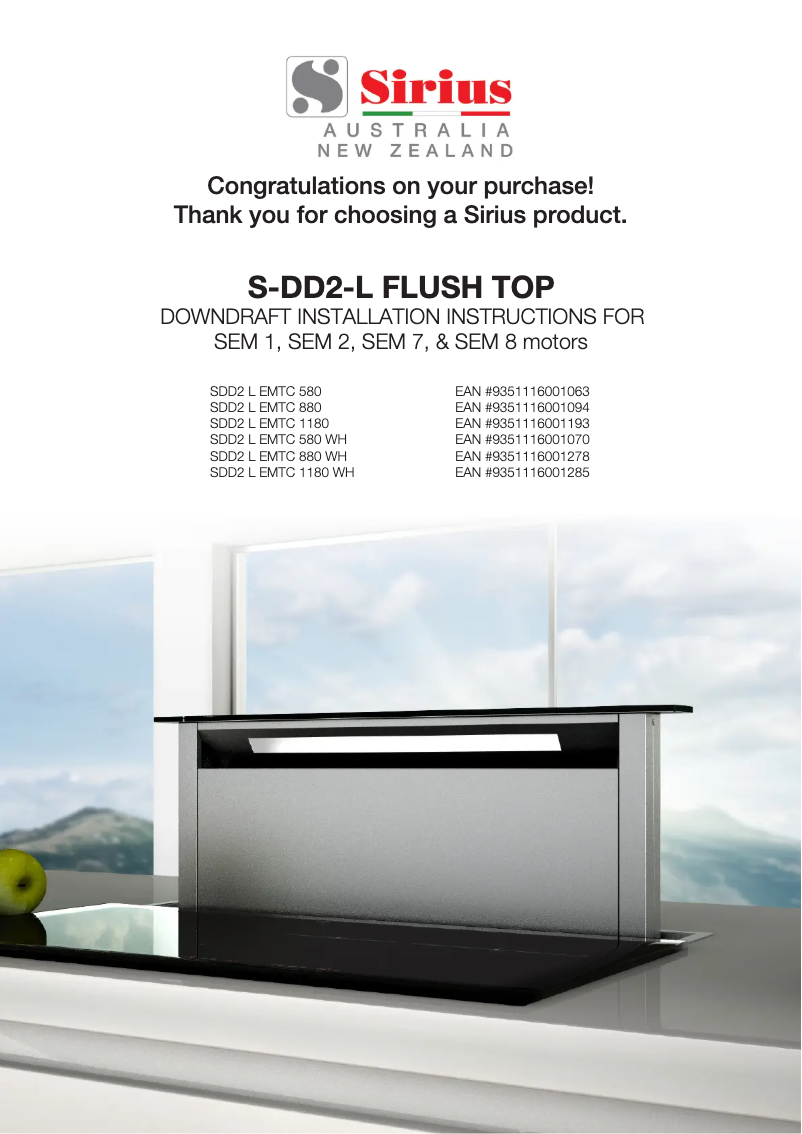 Page 1 de la notice Instructions / montage Sirius SDD2LEMIC1180