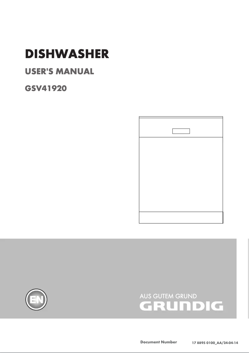 Page 1 de la notice Manuel utilisateur Grundig GSV 41920