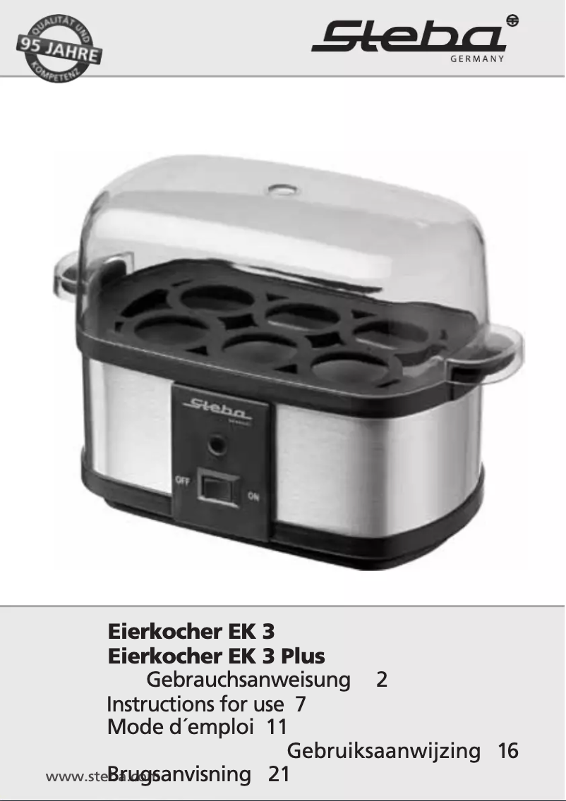 Image de la première page du manuel de l'appareil EK 3 Plus