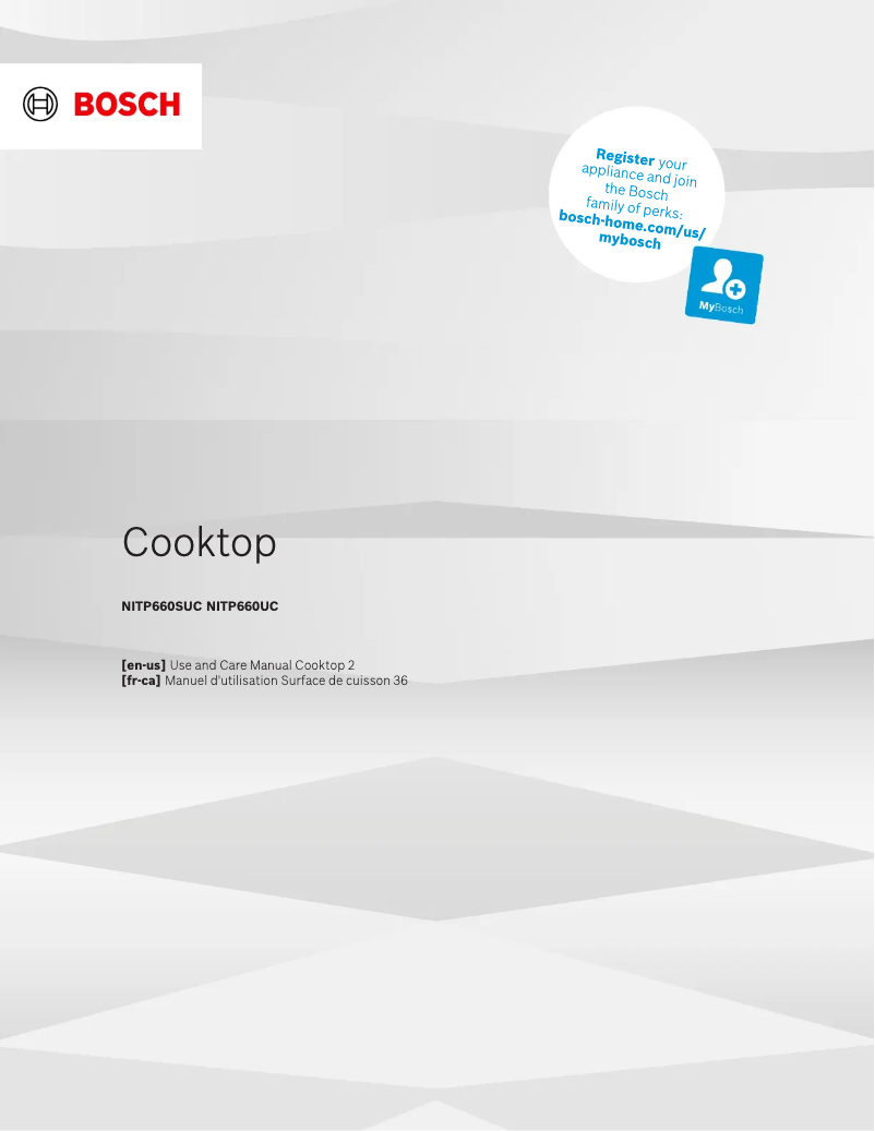 Page 1 de la notice Manuel utilisateur Bosch NITP660UC