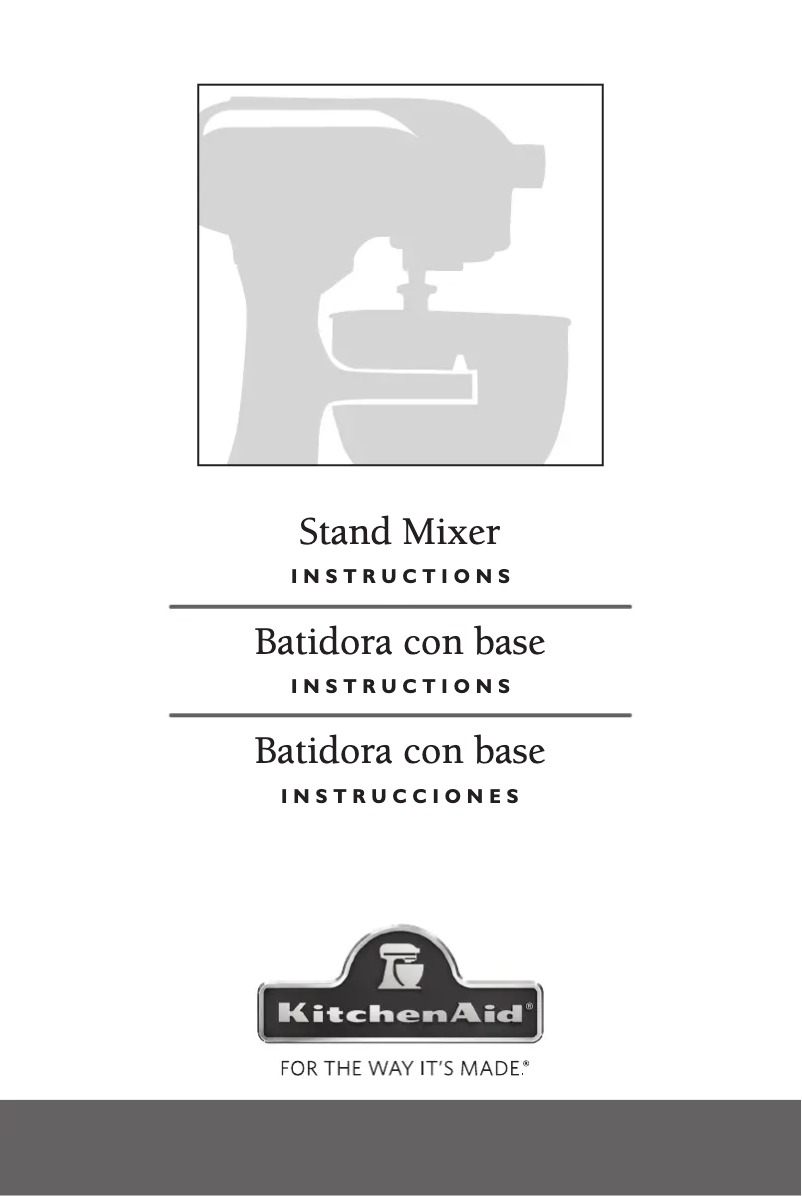 Page n°1 - Manuel utilisateur KitchenAid Professional 600