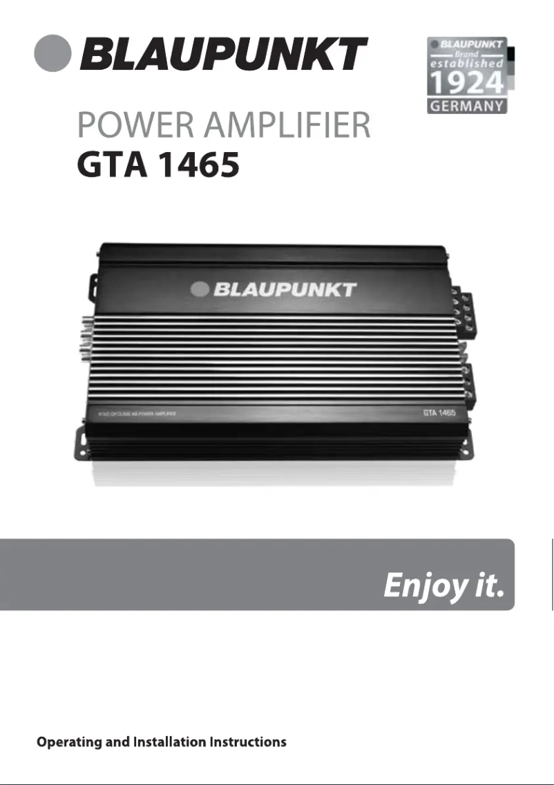 Page 1 de la notice Manuel utilisateur Blaupunkt EMA 265
