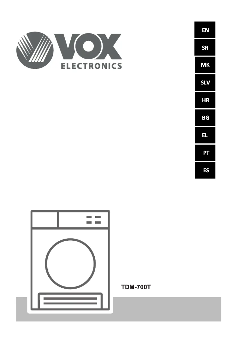 Página 1 del manual Manual de usuario VOX TDM-700T