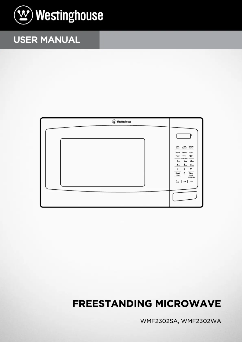 Página 1 del manual Manual de usuario Westinghouse WMF2302WA