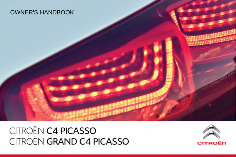 Image de la première page du manuel de l'appareil Grand C4 Picasso (2014)