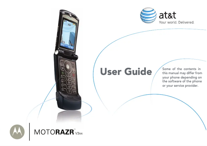 Image de la première page du manuel de l'appareil RAZR V3xx