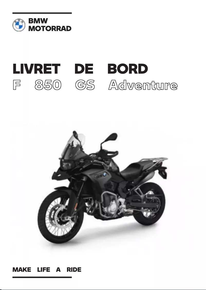 First page image of the manual for F 850 GS Adventure (2021)