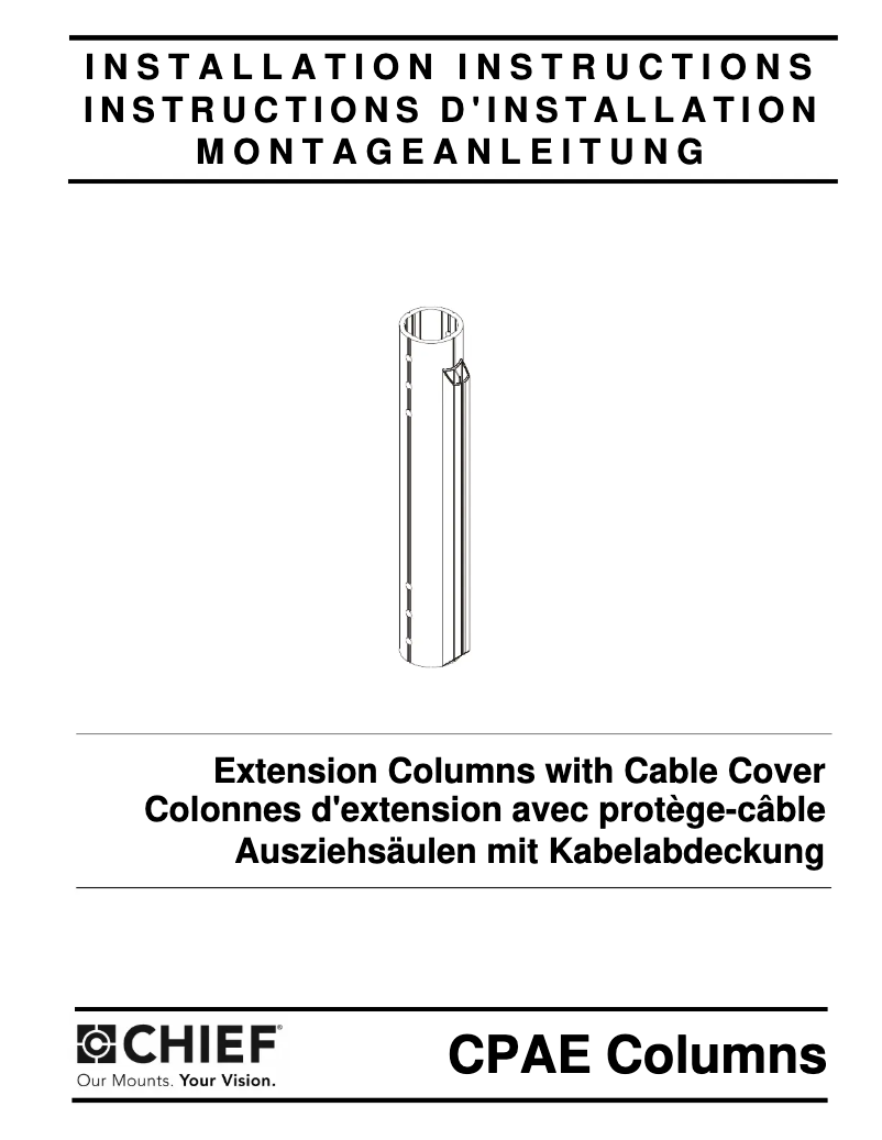 Page n°1 - Manuel utilisateur Chief CPAE030W