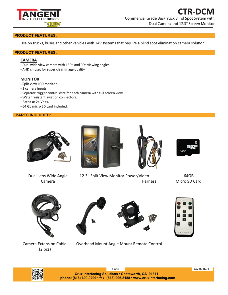 Page 1 de la notice Manuel utilisateur CRUX CTR-DCM