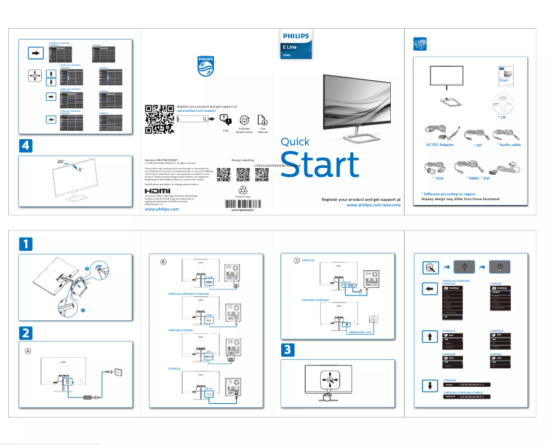 Imagen de la primera página del manual del dispositivo 276E9QHSW
