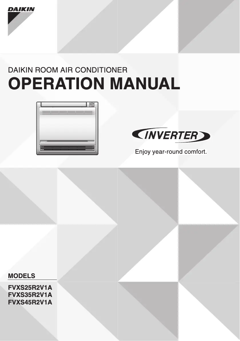 Page 1 de la notice Manuel utilisateur Daikin FVXS45R2V1A