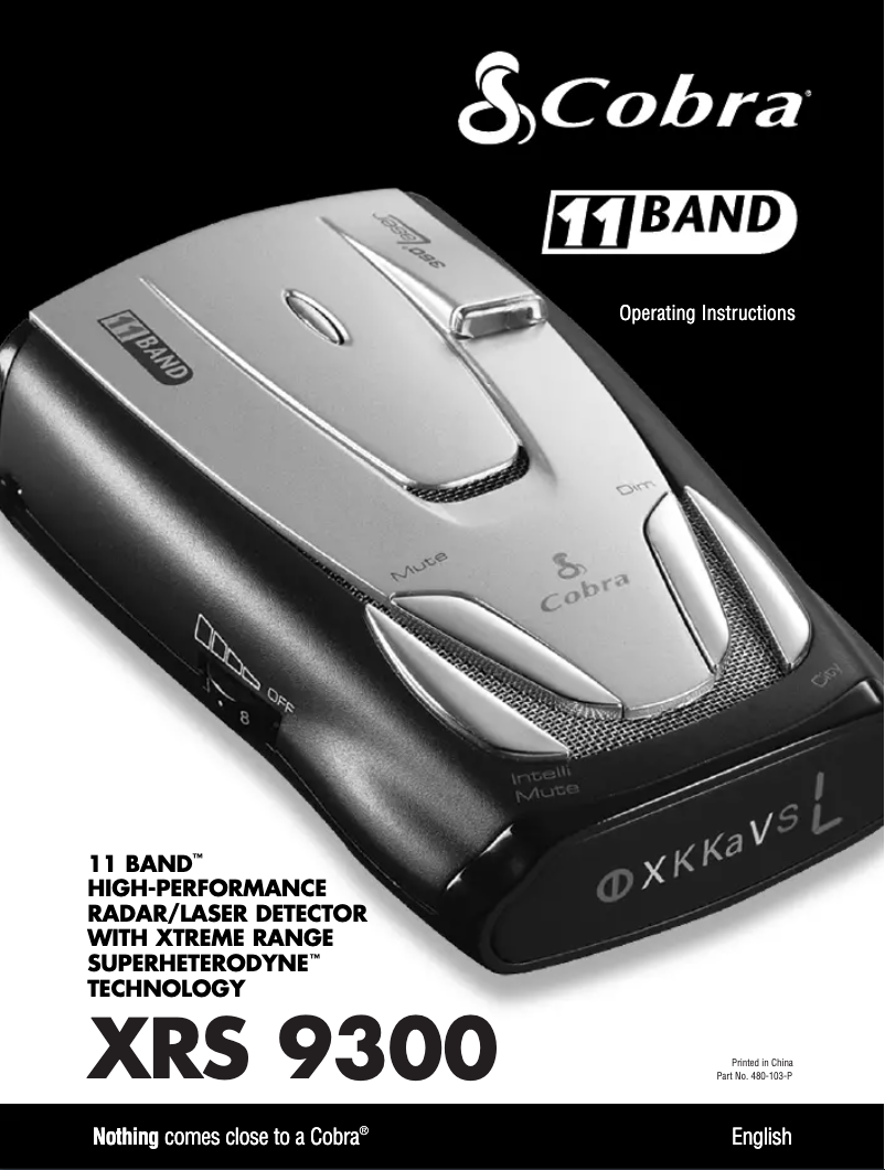 Page n°1 - Manuel utilisateur Cobra XRS 9300