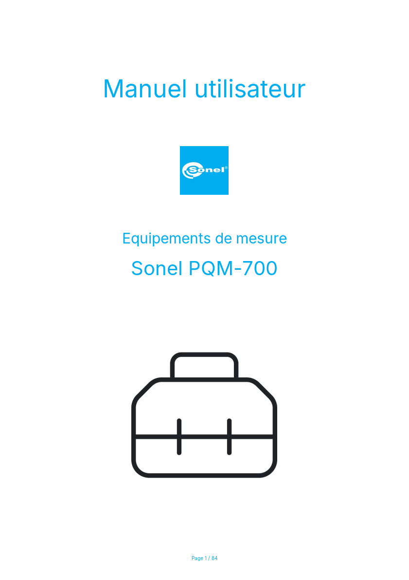 Image de la première page du manuel de l'appareil PQM-700