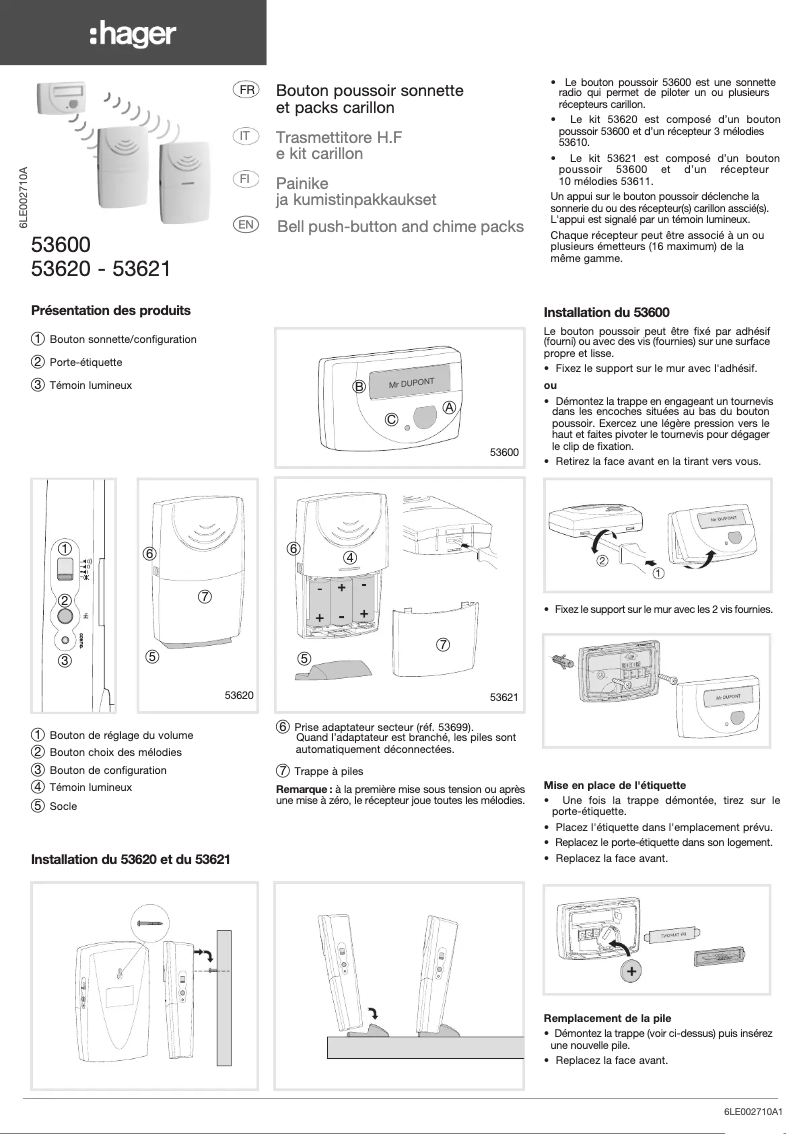 Image de la première page du manuel de l'appareil 53621