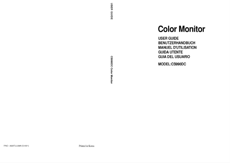 Page n°1 - Manuel utilisateur LG CS990C