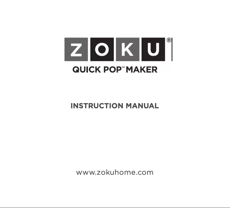 Page n°1 - Manuel utilisateur Zoku Single Pop