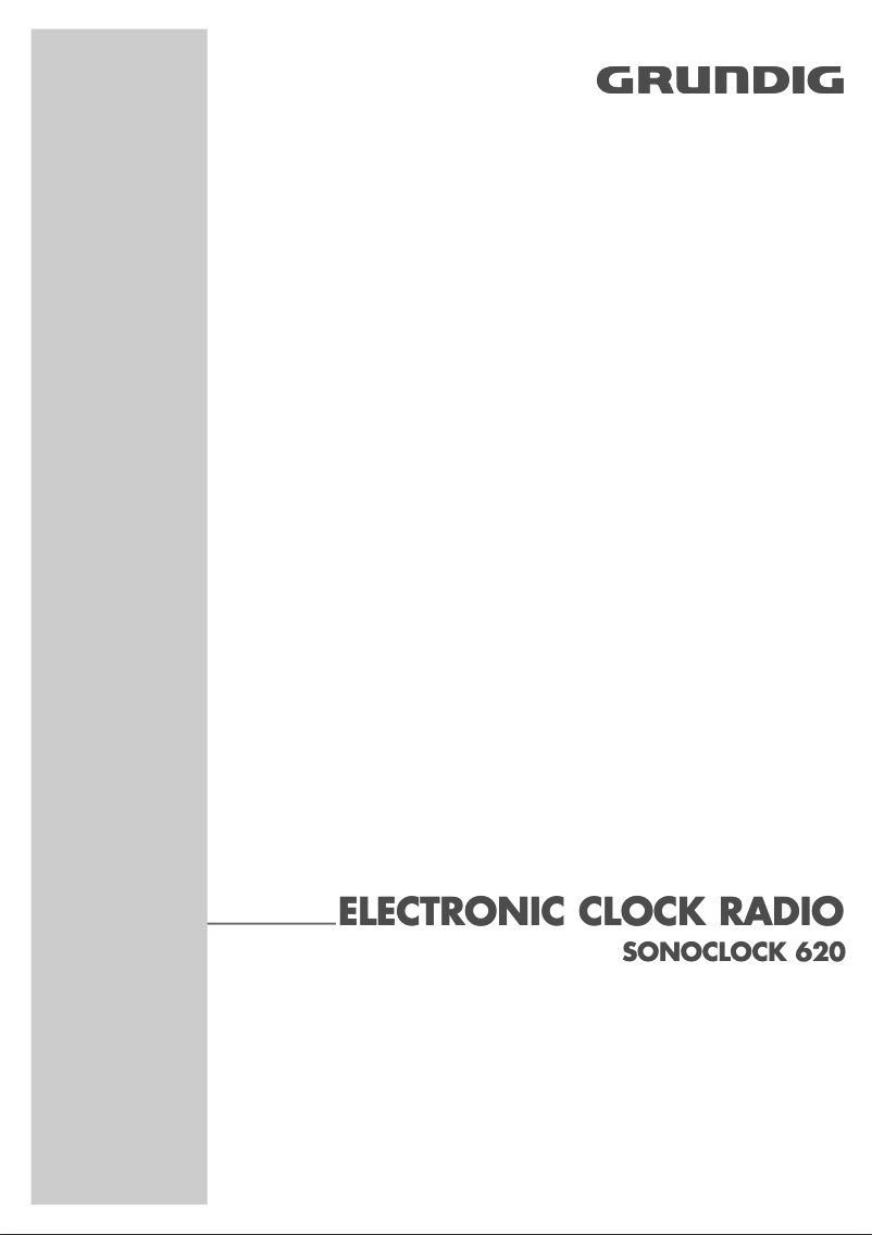 Page n°1 - Manuel utilisateur Grundig Sonoclock 620