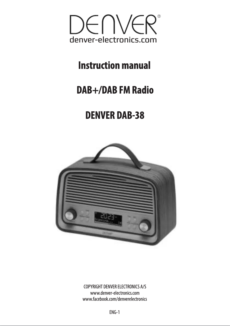 Image de la première page du manuel de l'appareil DAB-38
