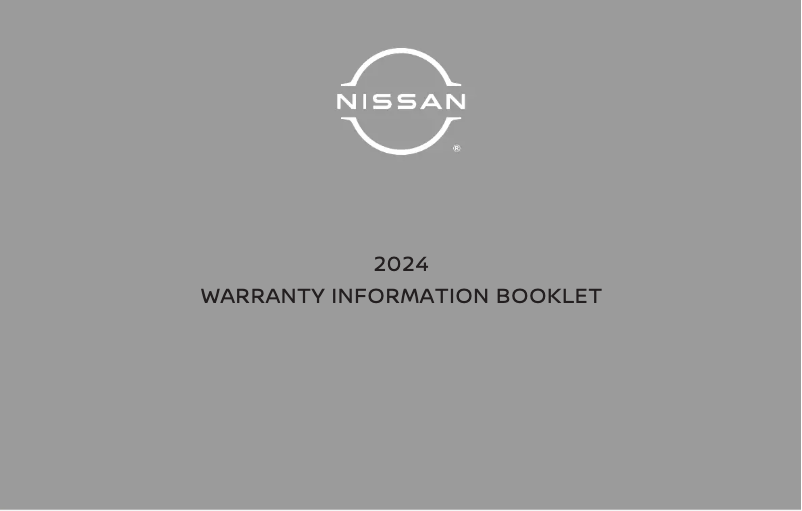 Page 1 de la notice Informations de garantie Nissan Armada (2024)