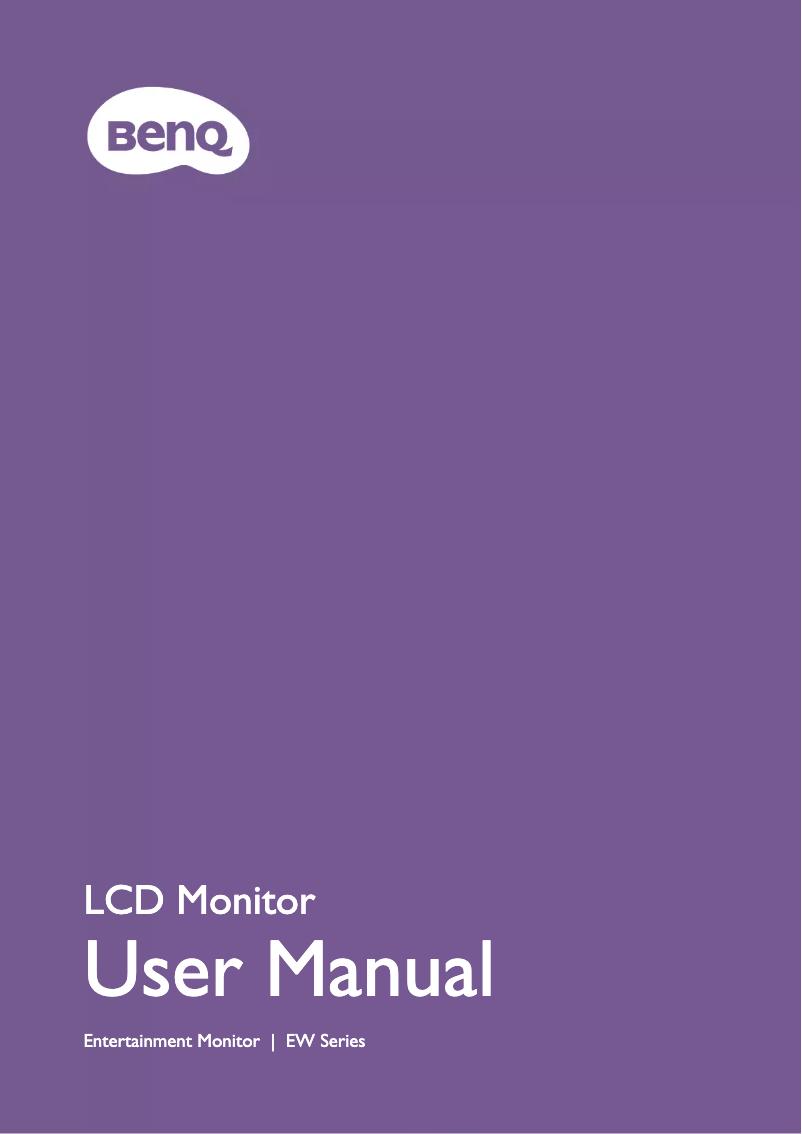 Page 1 de la notice Manuel utilisateur BenQ EW2780Q