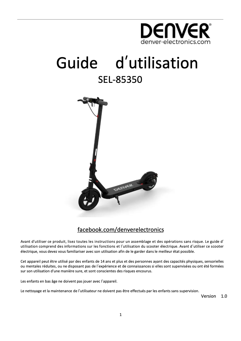 Image de la première page du manuel de l'appareil SEL-85350 MK2