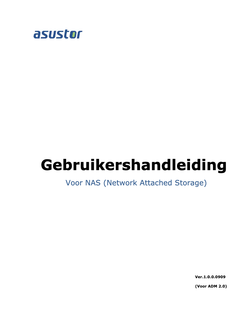 Page n°1 - Manuel utilisateur Asustor AS-304T 12TB