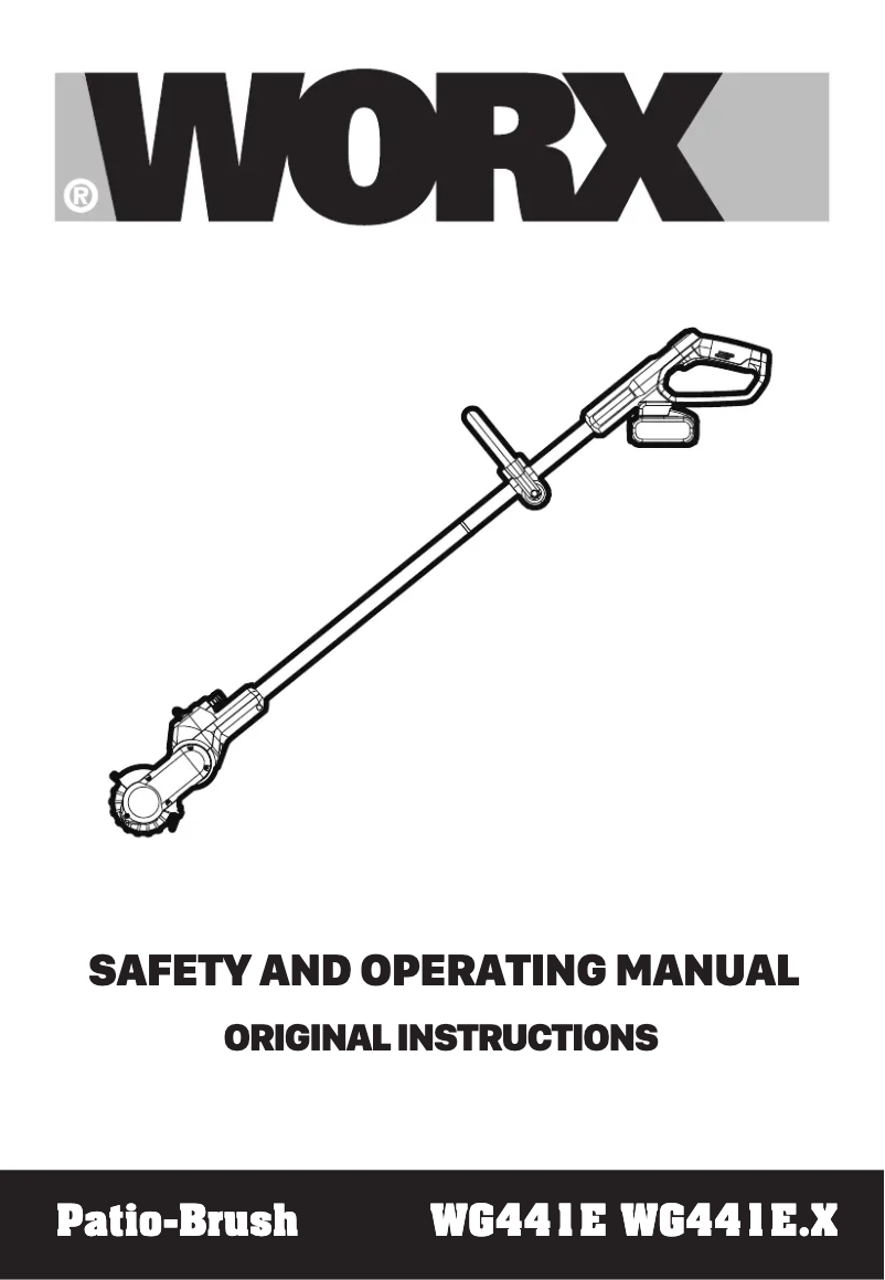 Page n°1 - Manuel utilisateur Worx WG441E