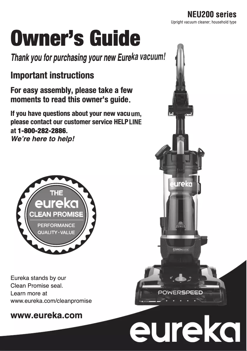 Page n°1 - Manuel utilisateur Eureka PowerSpeed NEU202C