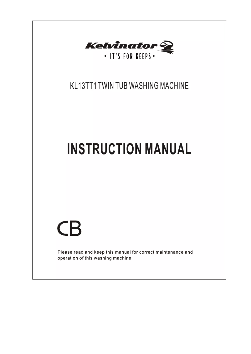 Image de la première page du manuel de l'appareil KL13TT1