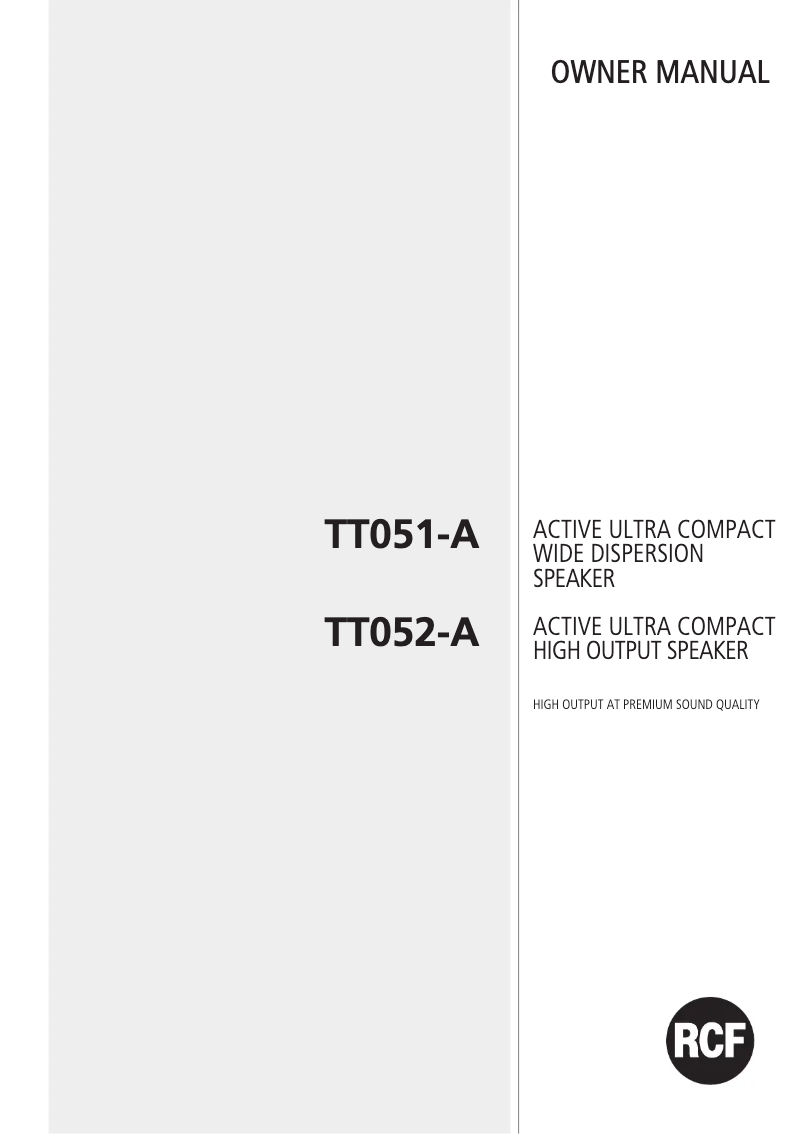 Image de la première page du manuel de l'appareil TT051-A